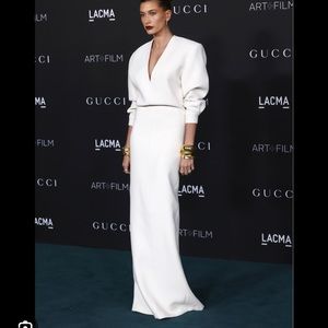 Saint Laurent white gown